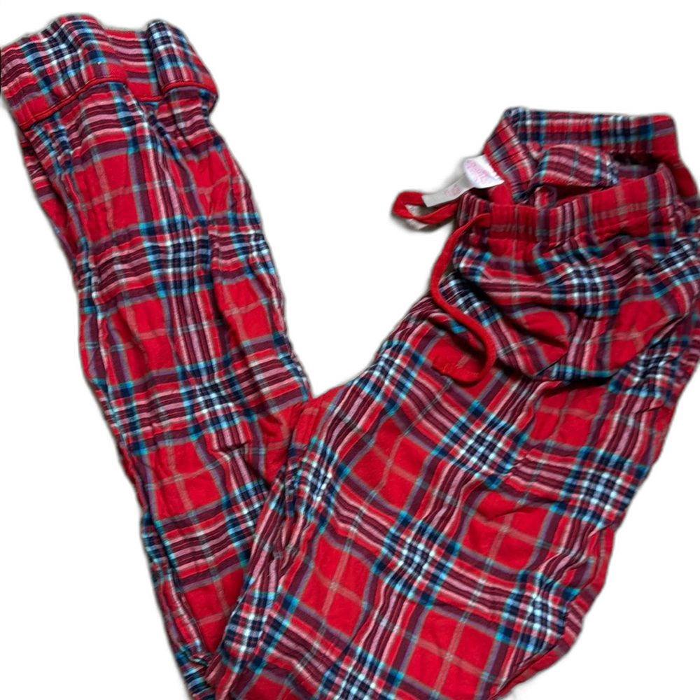 Red Plaid Men's Sweatpants